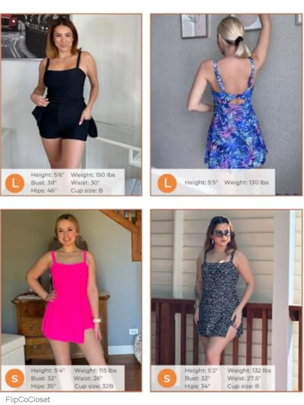Women's One Piece Swimdress Tummy Control Swimsuit with Built-in Shorts Pockets
